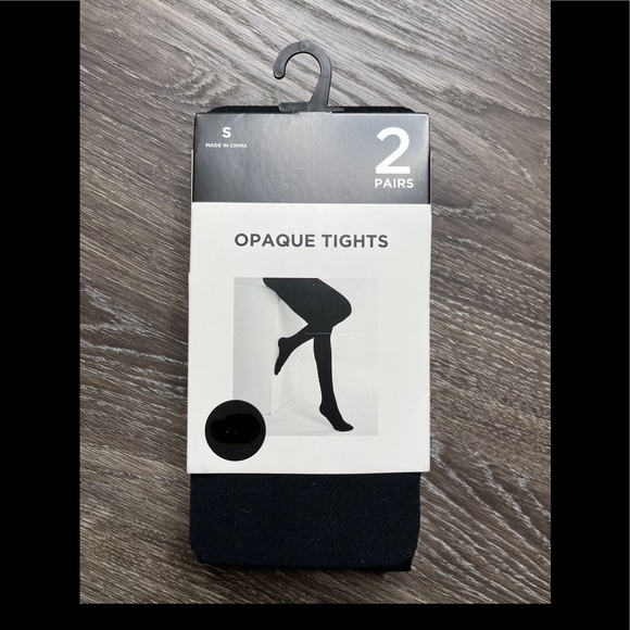 Sears Accessories - Black Tights, Black opaque Tights, Brand new, 2 pairs in a package. Size Small